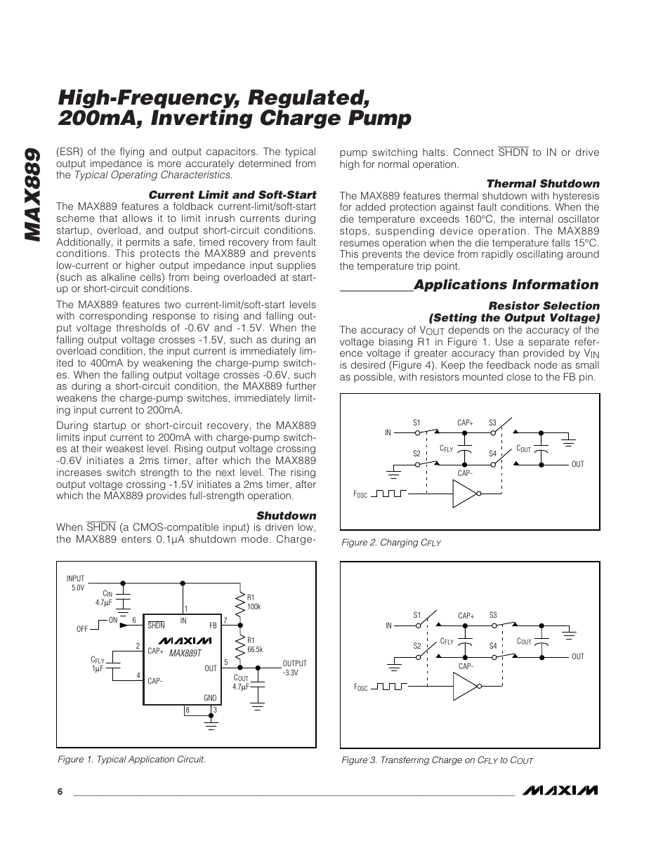 Max889, Applications information | Rainbow Electronics MAX889 User Manual | Page 6 / 8