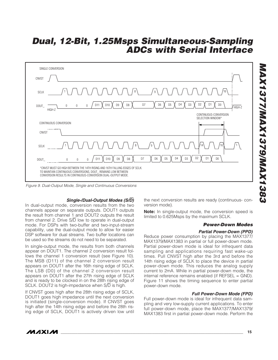 Power-down modes | Rainbow Electronics MAX1383 User Manual | Page 15 / 22