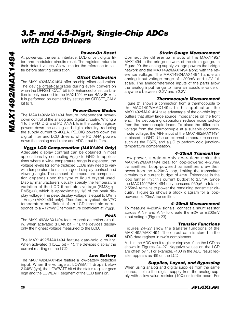 Rainbow Electronics MAX1494 User Manual | Page 28 / 35