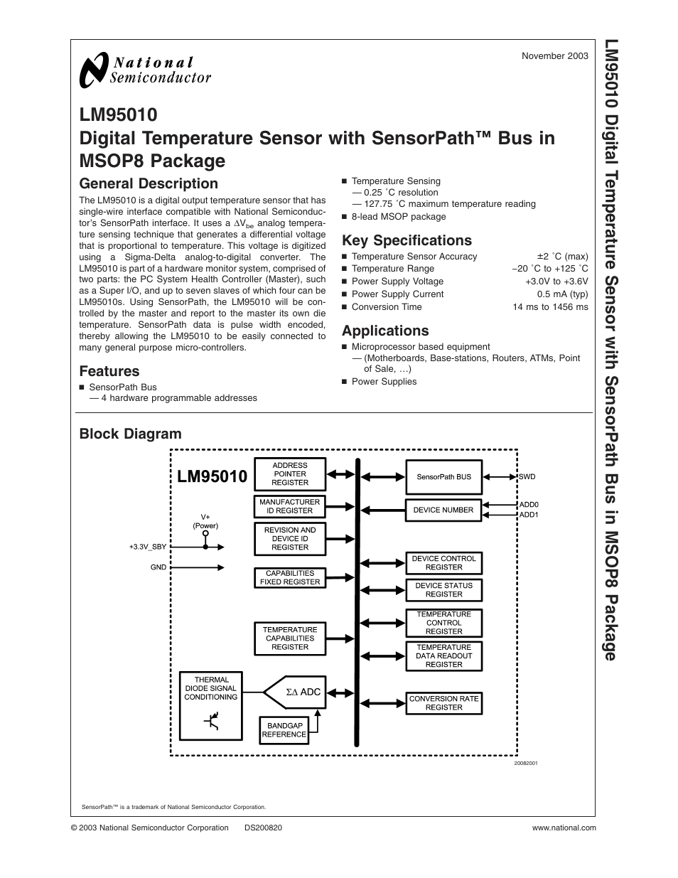 Rainbow Electronics LM95010 User Manual | 19 pages