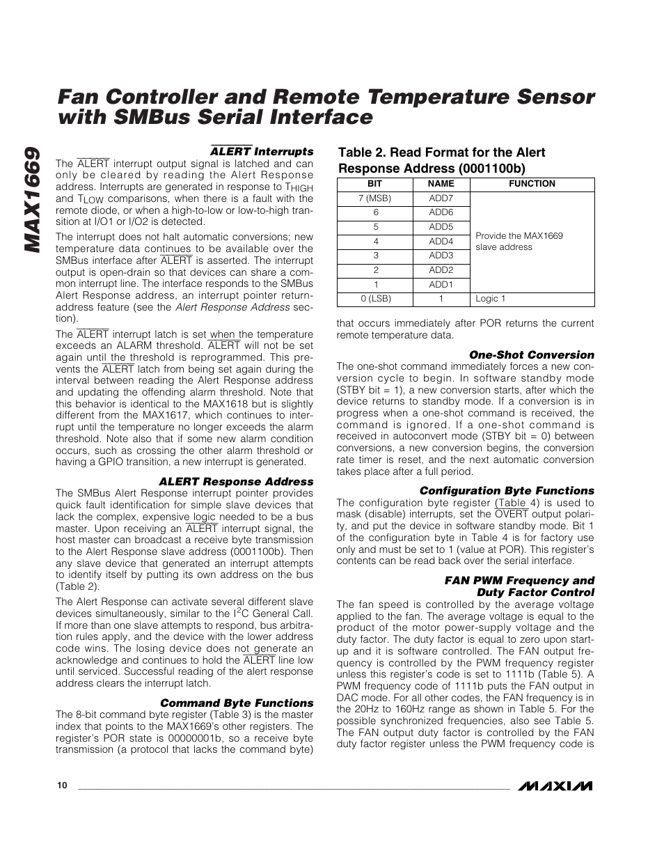 Rainbow Electronics MAX1669 User Manual | Page 10 / 20