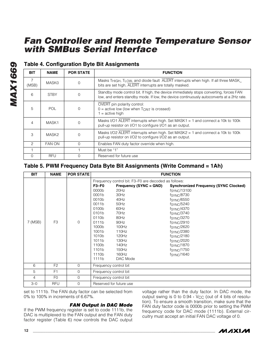 Rainbow Electronics MAX1669 User Manual | Page 12 / 20