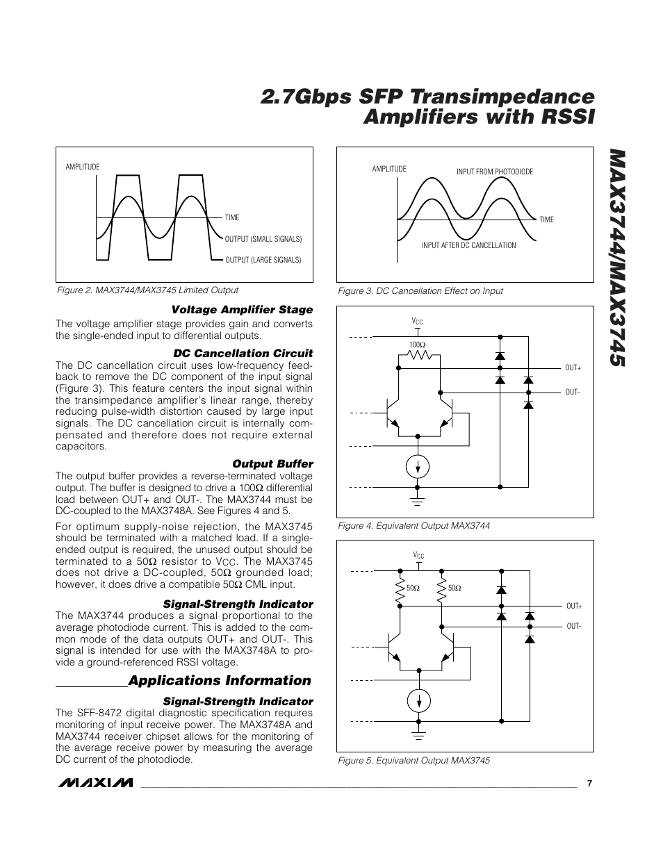 Applications information | Rainbow Electronics MAX3745 User Manual | Page 7 / 10