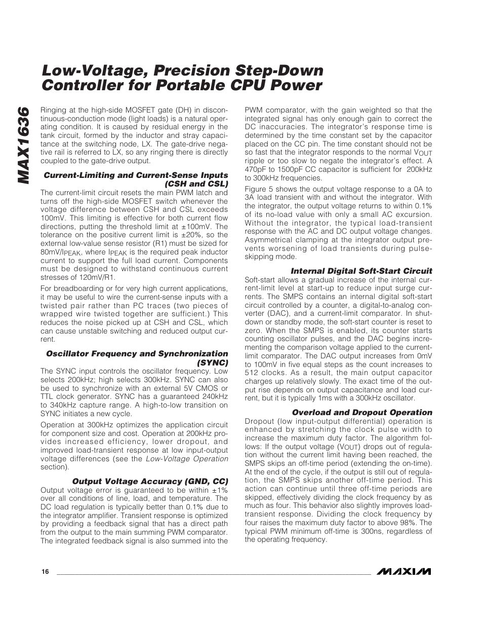 Max1636 | Rainbow Electronics MAX1636 User Manual | Page 16 / 23