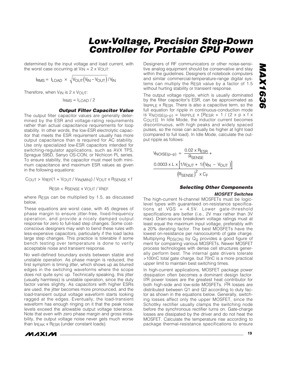 Rainbow Electronics MAX1636 User Manual | Page 19 / 23