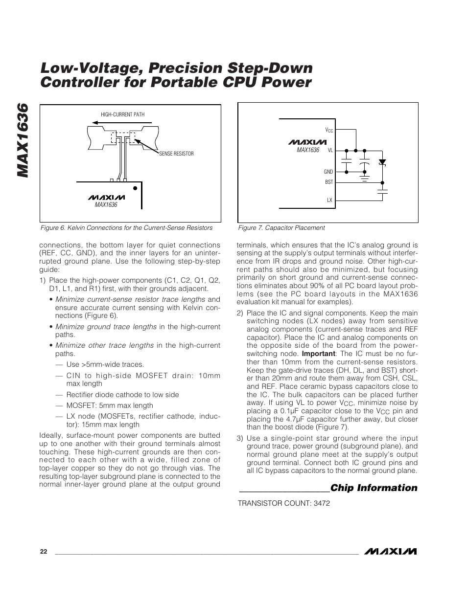 Max1636, Chip information | Rainbow Electronics MAX1636 User Manual | Page 22 / 23