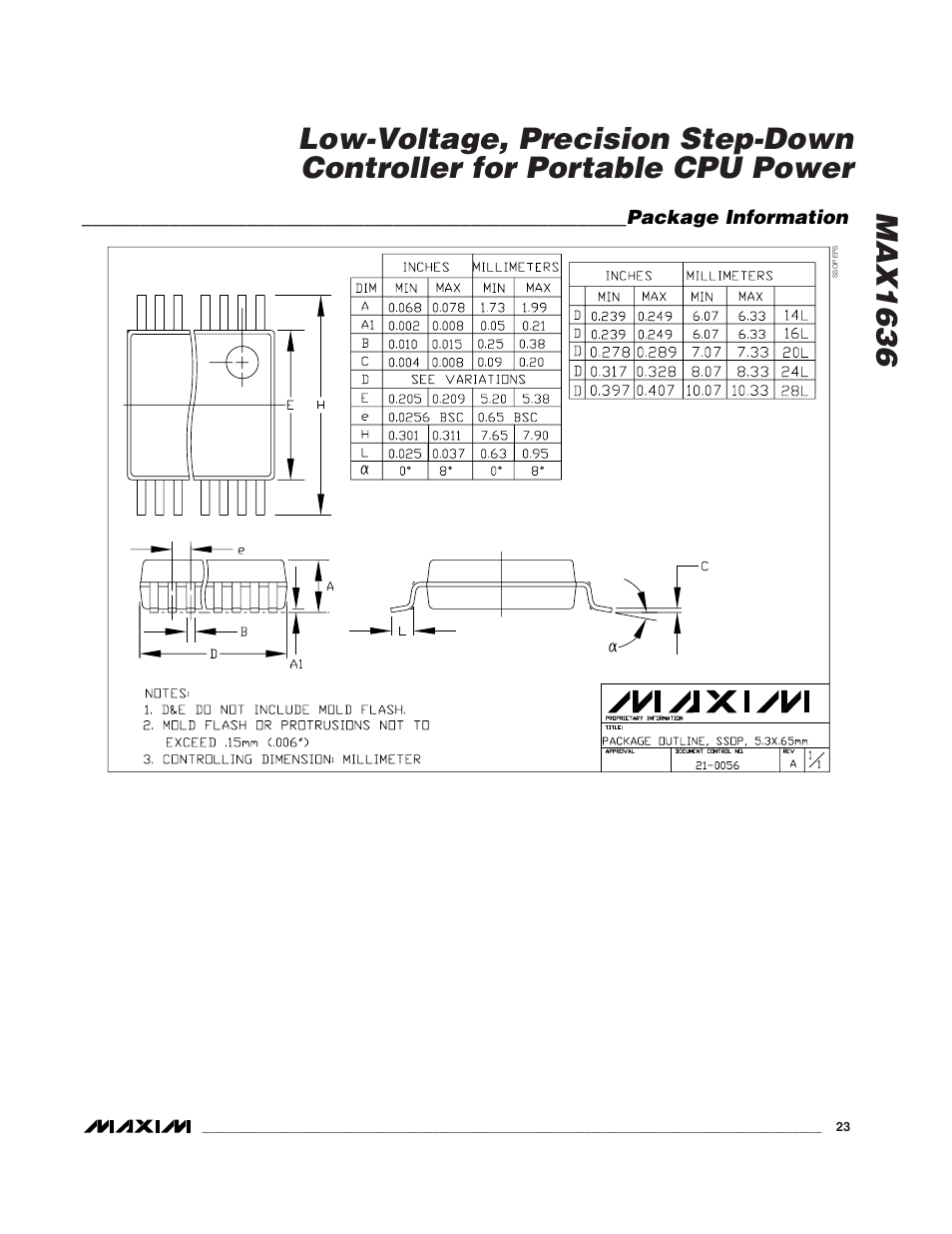 Rainbow Electronics MAX1636 User Manual | Page 23 / 23