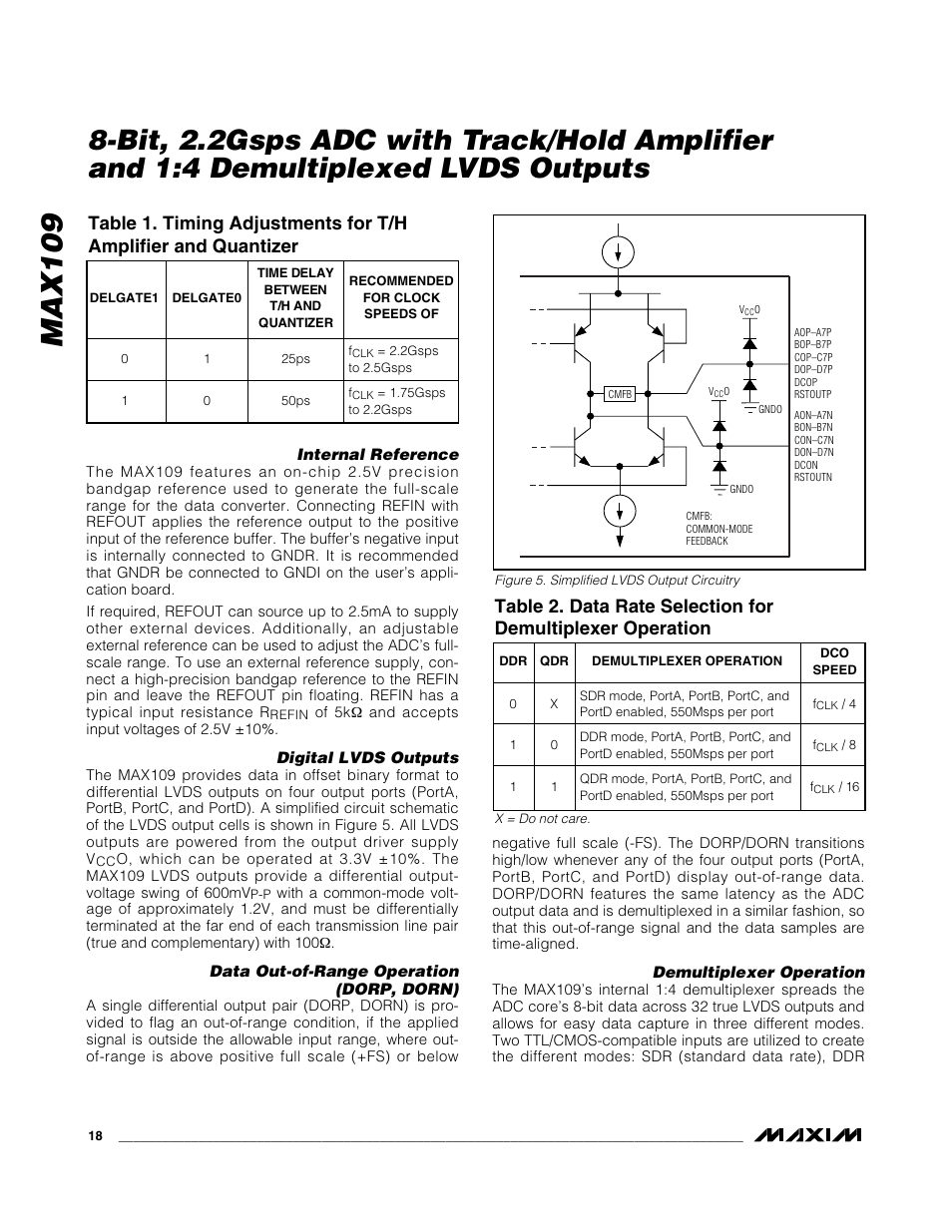 Max109 | Rainbow Electronics MAX109 User Manual | Page 18 / 29