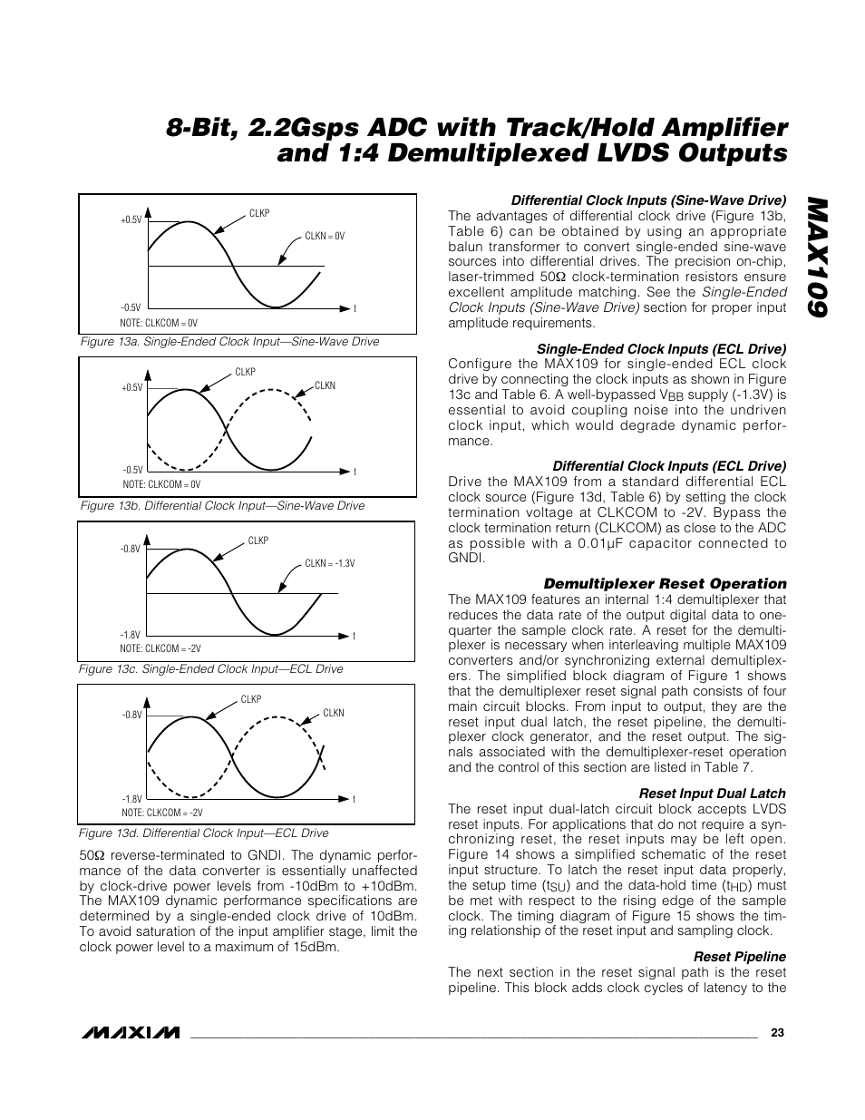 Max109 | Rainbow Electronics MAX109 User Manual | Page 23 / 29