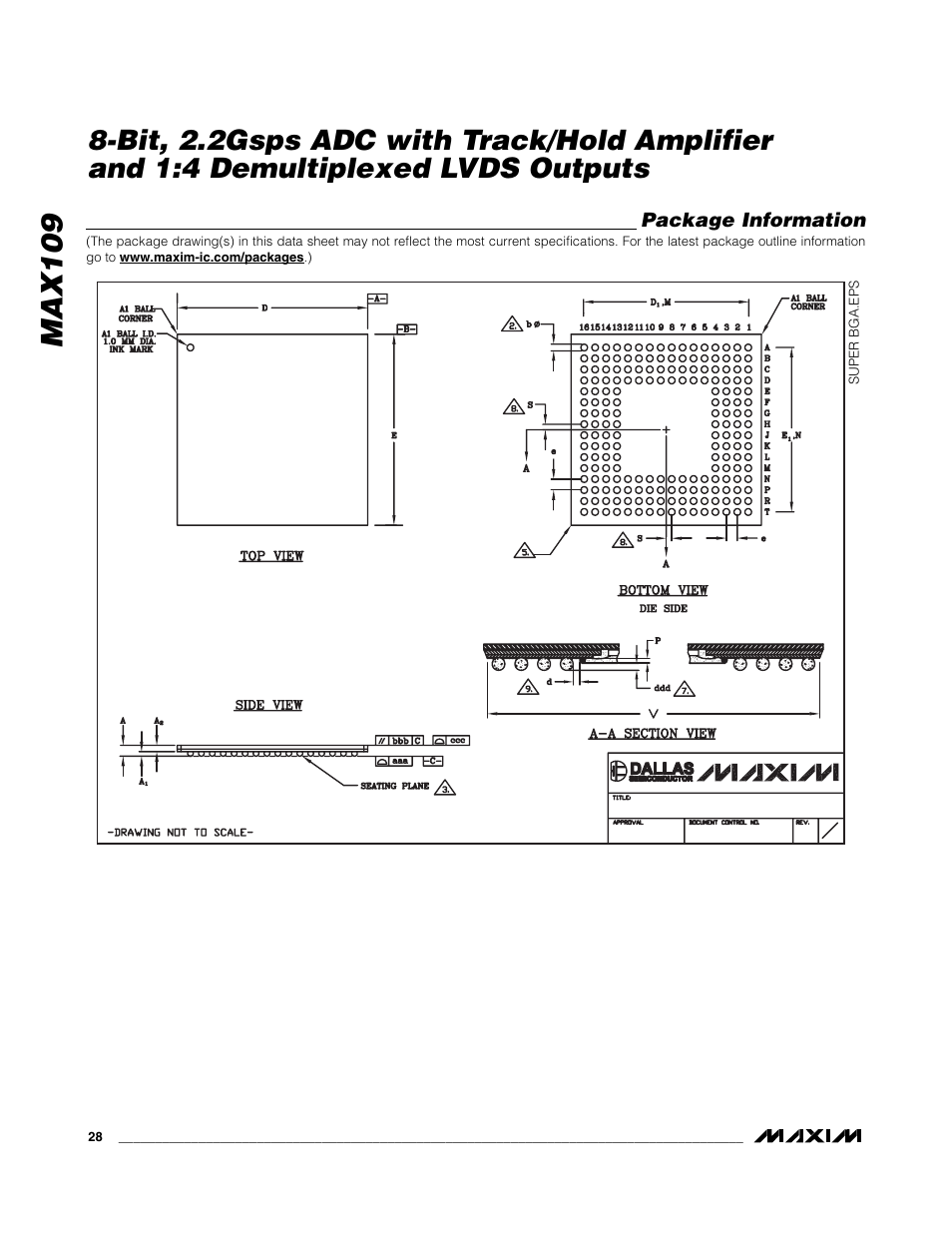 Max109, Package information | Rainbow Electronics MAX109 User Manual | Page 28 / 29