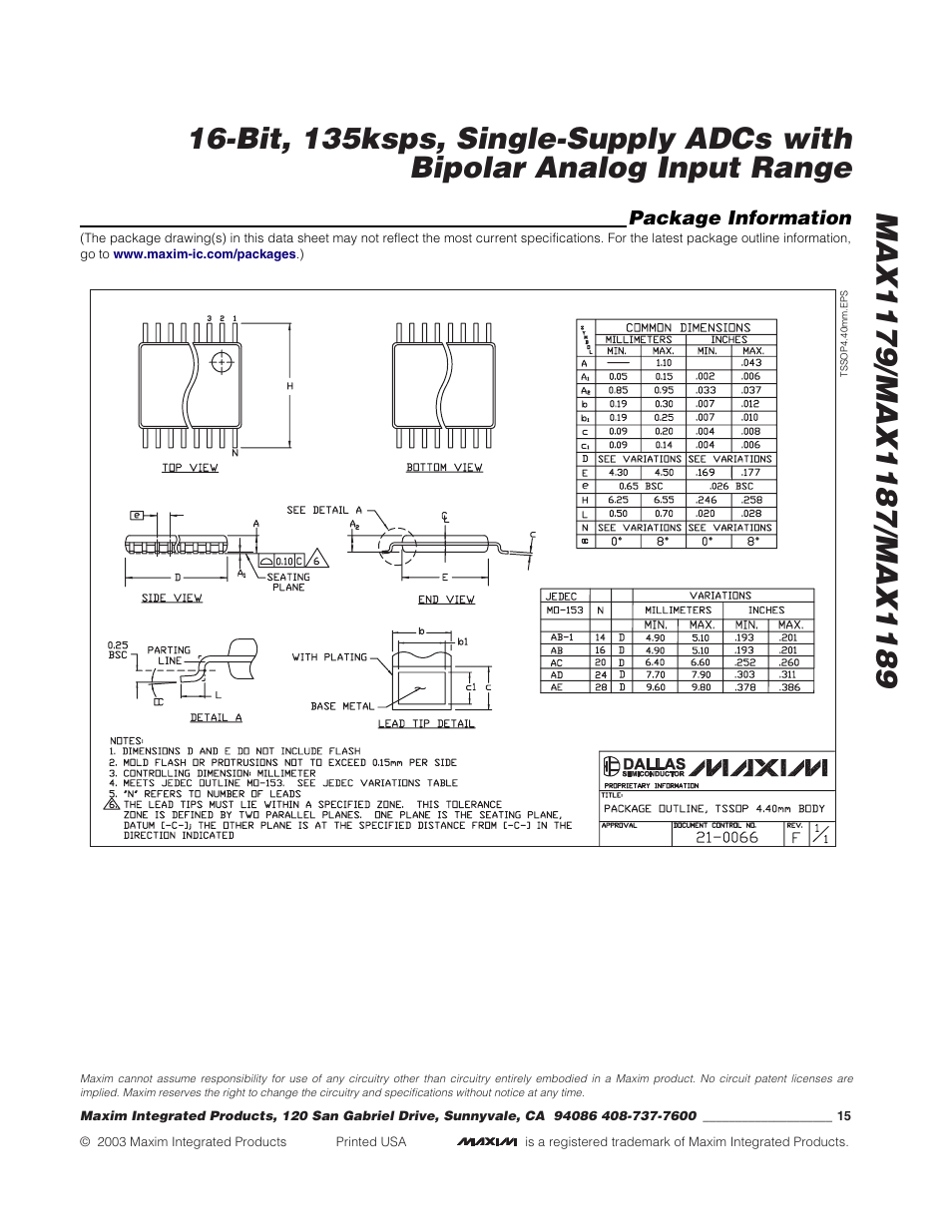 Rainbow Electronics MAX1189 User Manual | Page 15 / 15