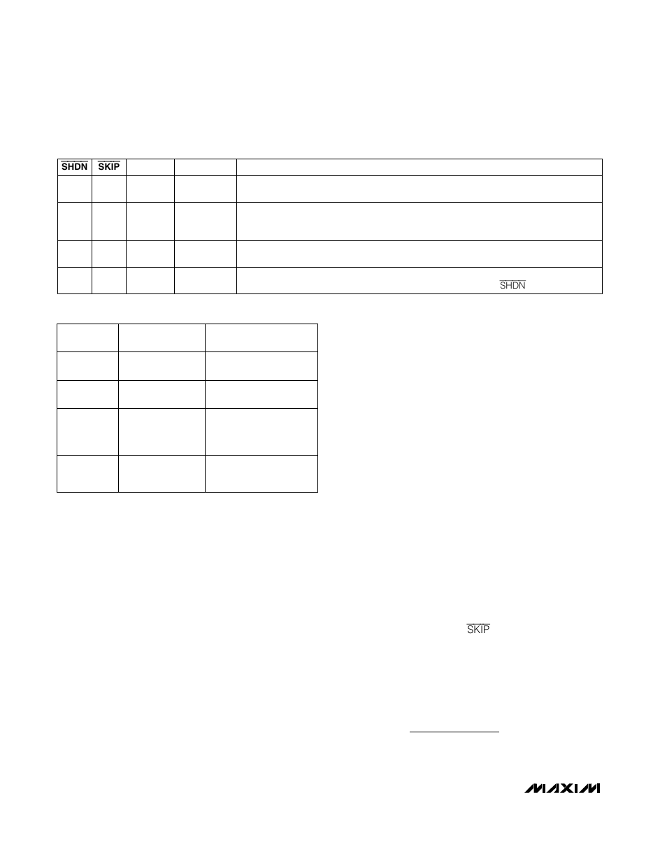 Max1844, Table 3. operating mode truth table, Table 4. frequency selection guidelines | Rainbow Electronics MAX1844 User Manual | Page 12 / 23