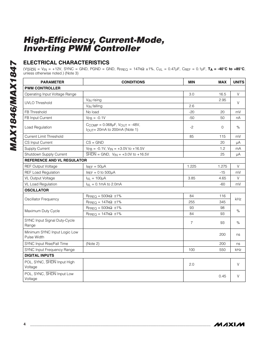 Rainbow Electronics MAX1847 User Manual | Page 4 / 20