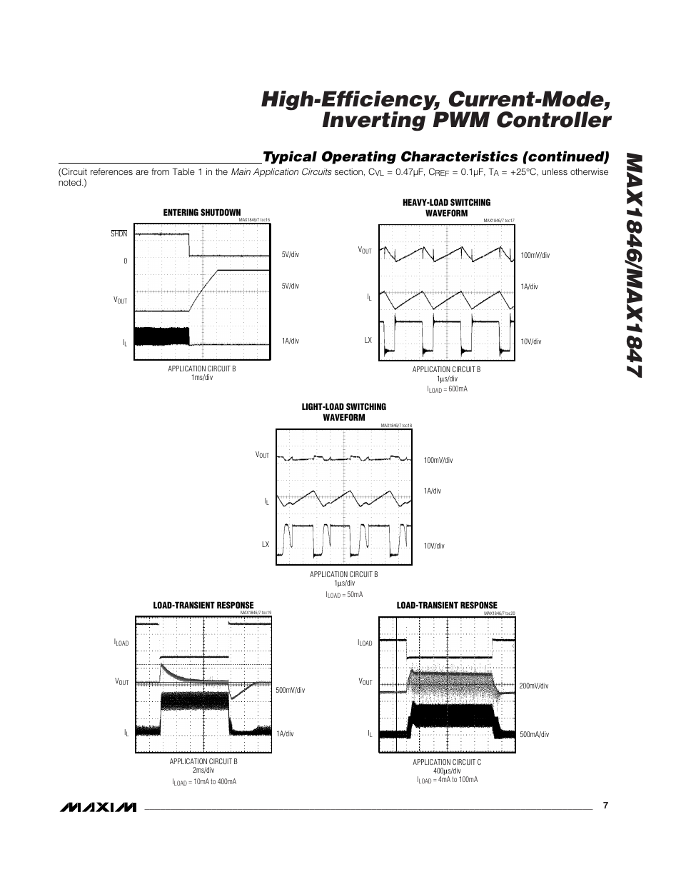 Typical operating characteristics (continued) | Rainbow Electronics MAX1847 User Manual | Page 7 / 20