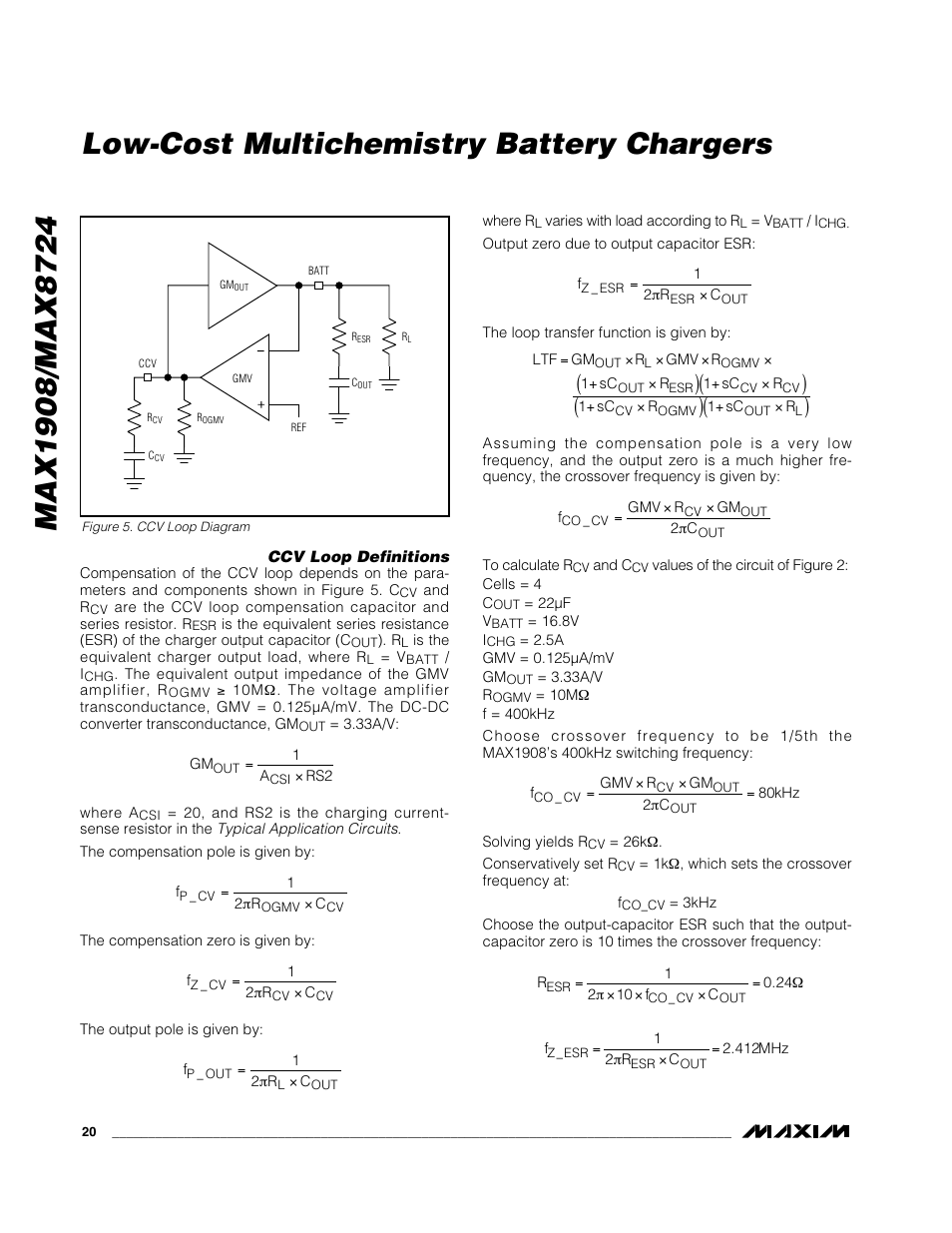 Low-cost multichemistry battery chargers | Rainbow Electronics MAX8724 User Manual | Page 20 / 27