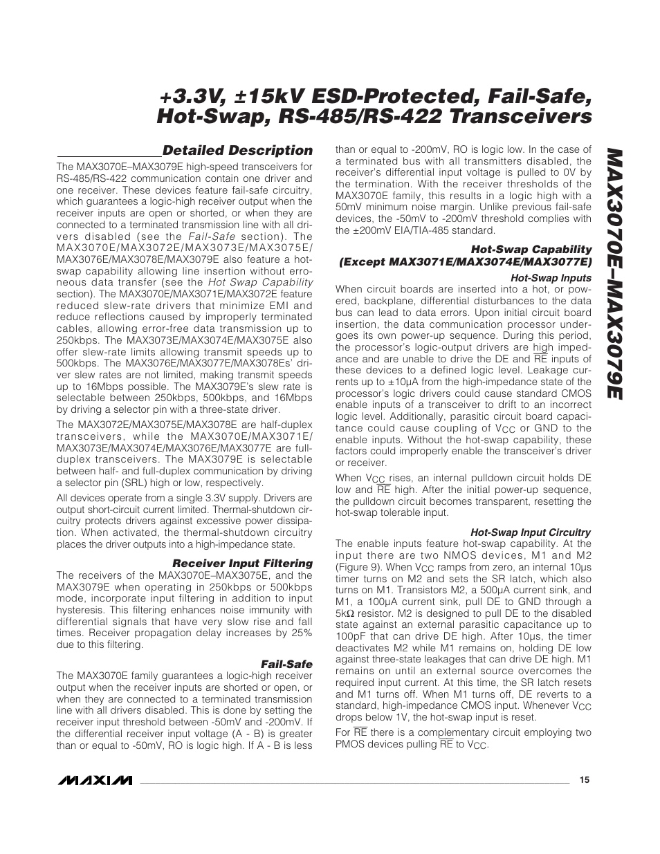 Detailed description | Rainbow Electronics MAX3079E User Manual | Page 15 / 25