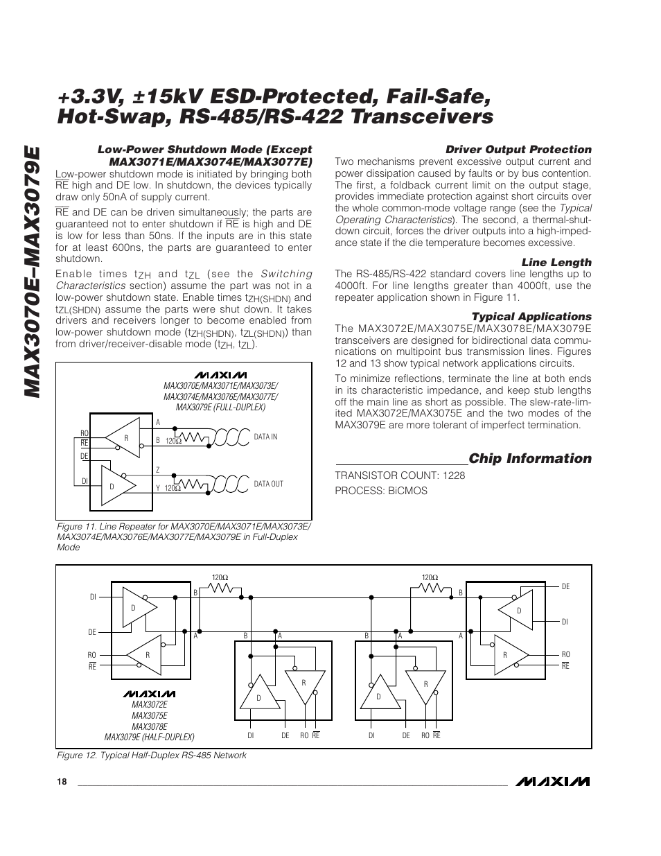 Chip information | Rainbow Electronics MAX3079E User Manual | Page 18 / 25