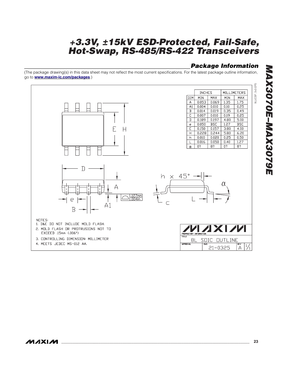 Rainbow Electronics MAX3079E User Manual | Page 23 / 25