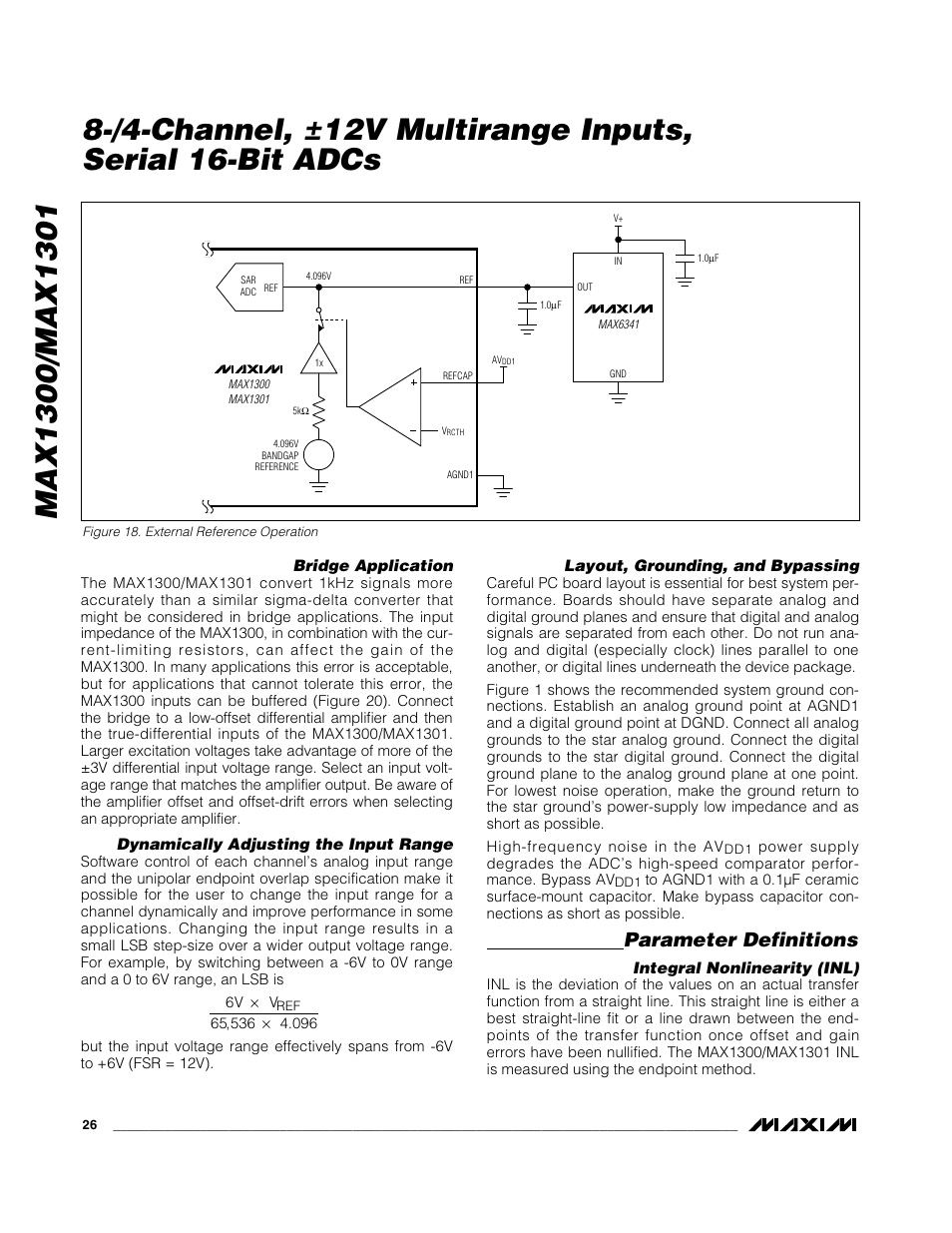 Parameter definitions | Rainbow Electronics MAX1301 User Manual | Page 26 / 31