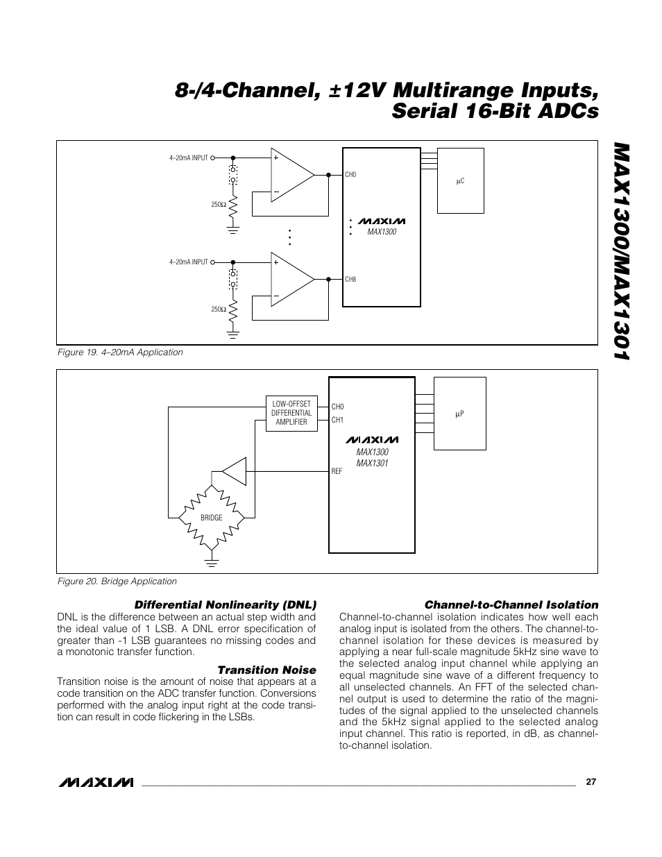 Rainbow Electronics MAX1301 User Manual | Page 27 / 31