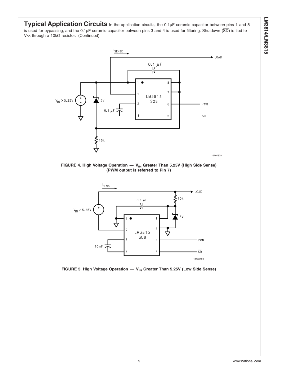 Typical application circuits | Rainbow Electronics LM3815 User Manual | Page 9 / 14