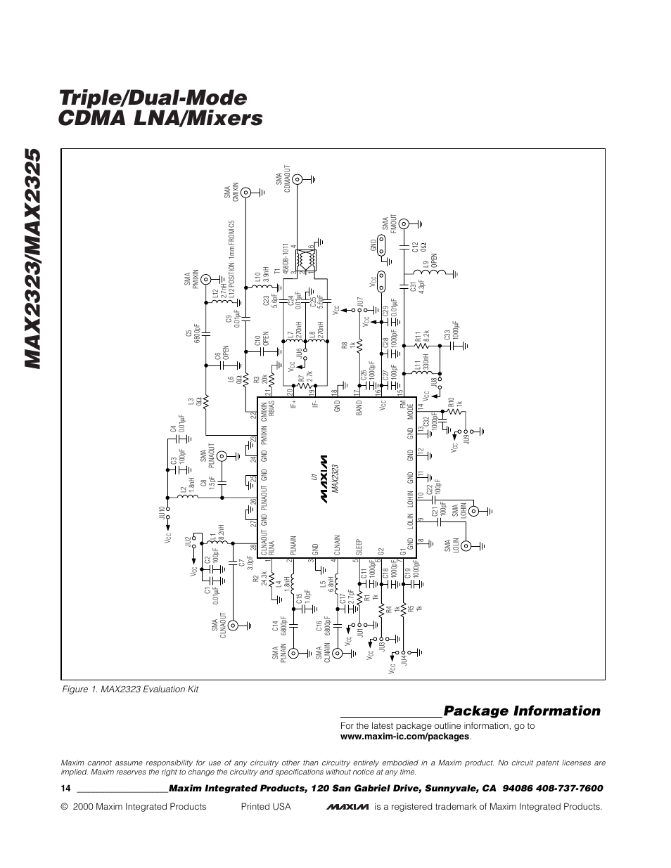 Package information | Rainbow Electronics MAX2325 User Manual | Page 14 / 14