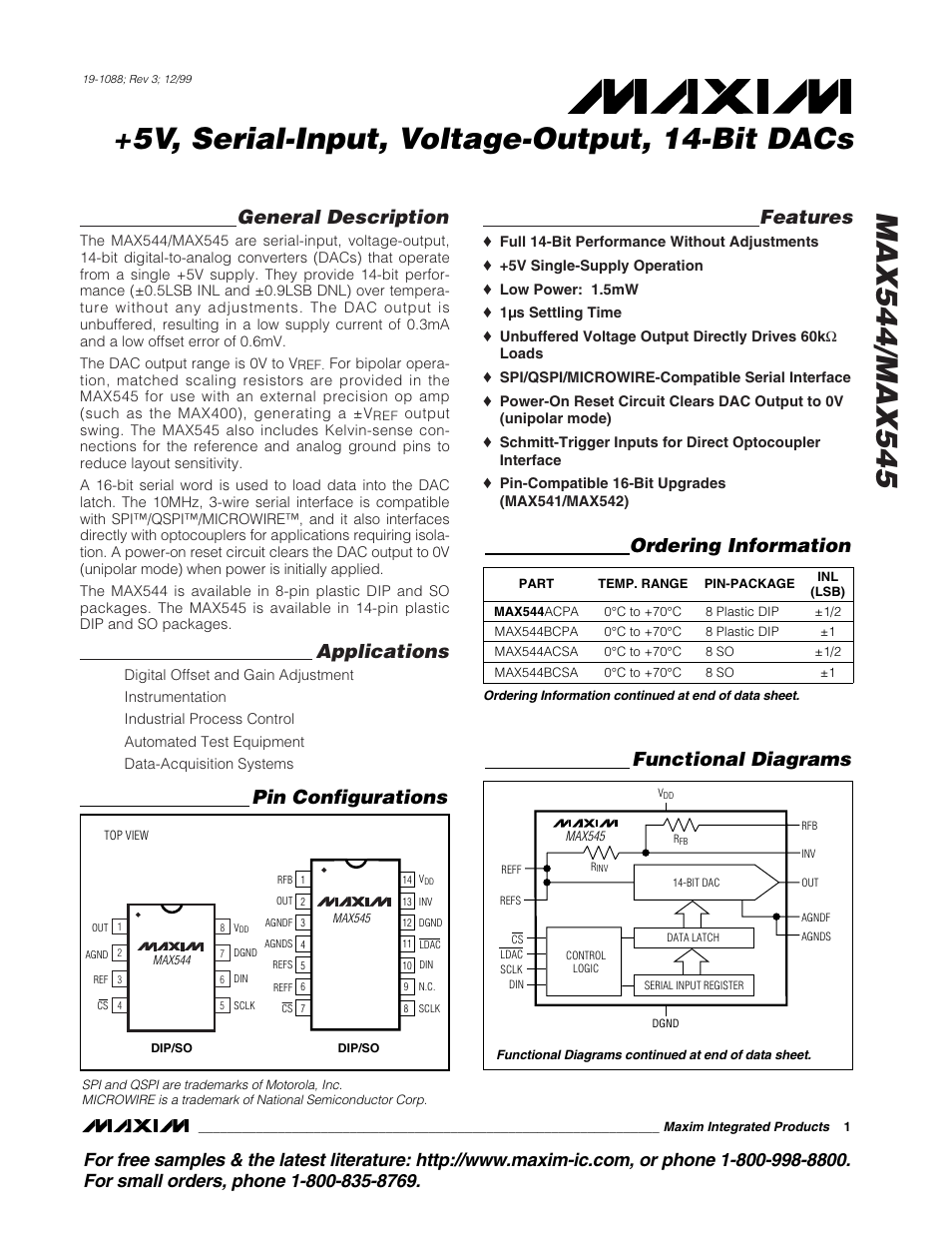Rainbow Electronics MAX545 User Manual | 12 pages