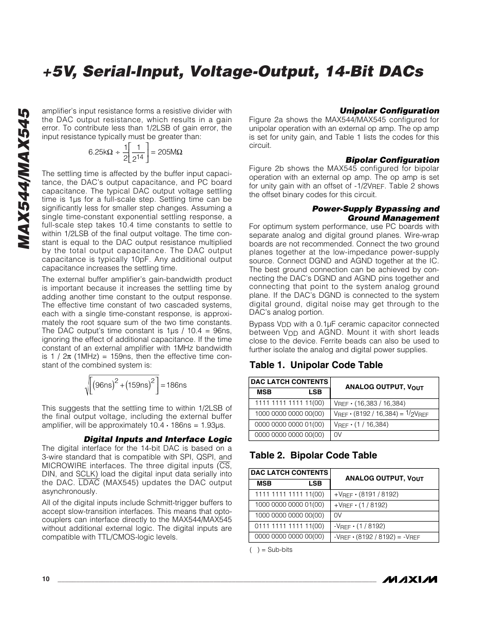 Rainbow Electronics MAX545 User Manual | Page 10 / 12