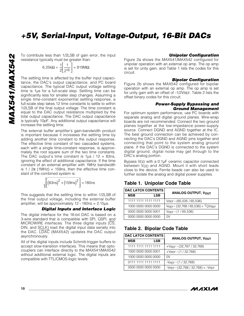 Rainbow Electronics MAX542 User Manual | Page 10 / 12