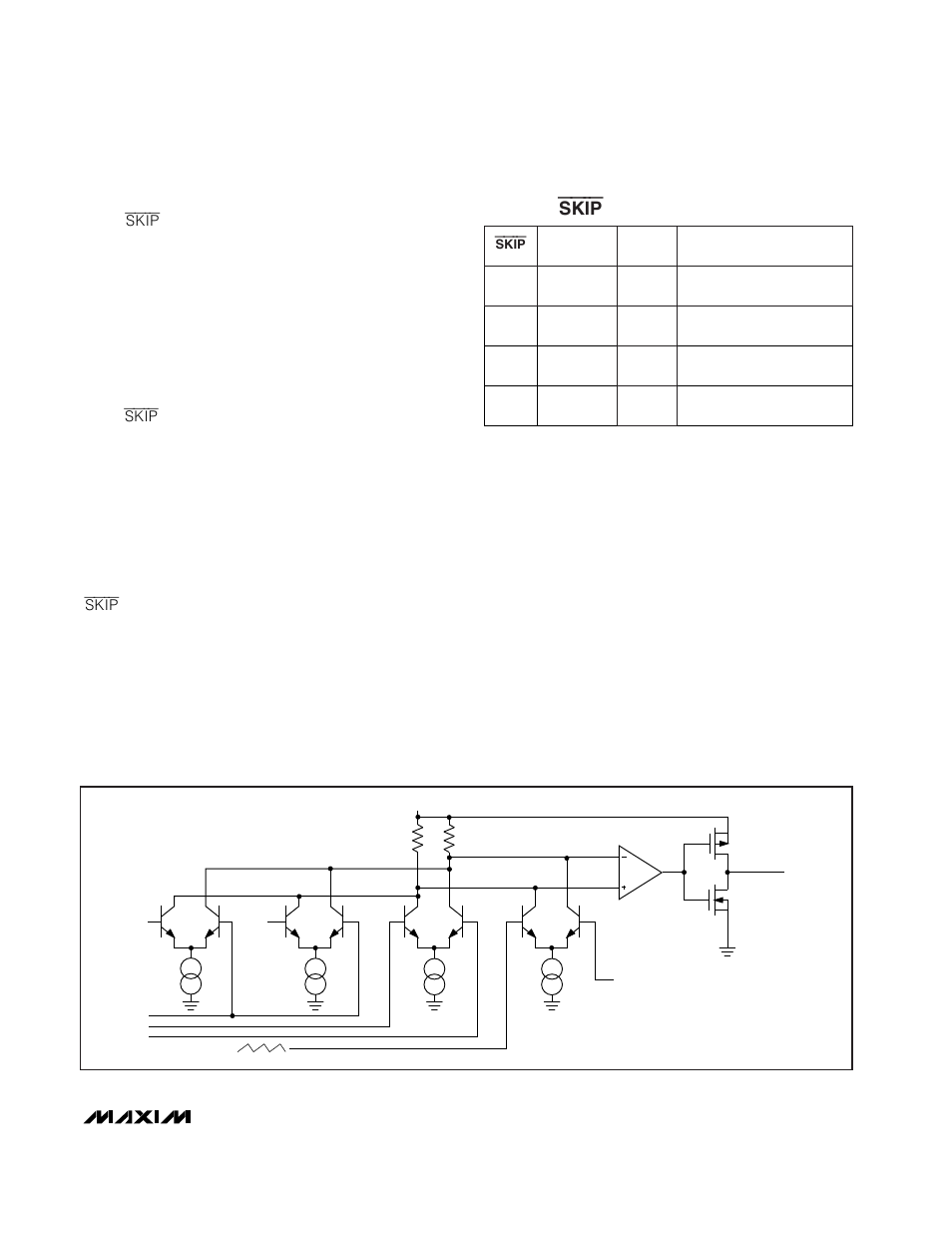 Table 3. skip pwm table | Rainbow Electronics MAX1637 User Manual | Page 11 / 20