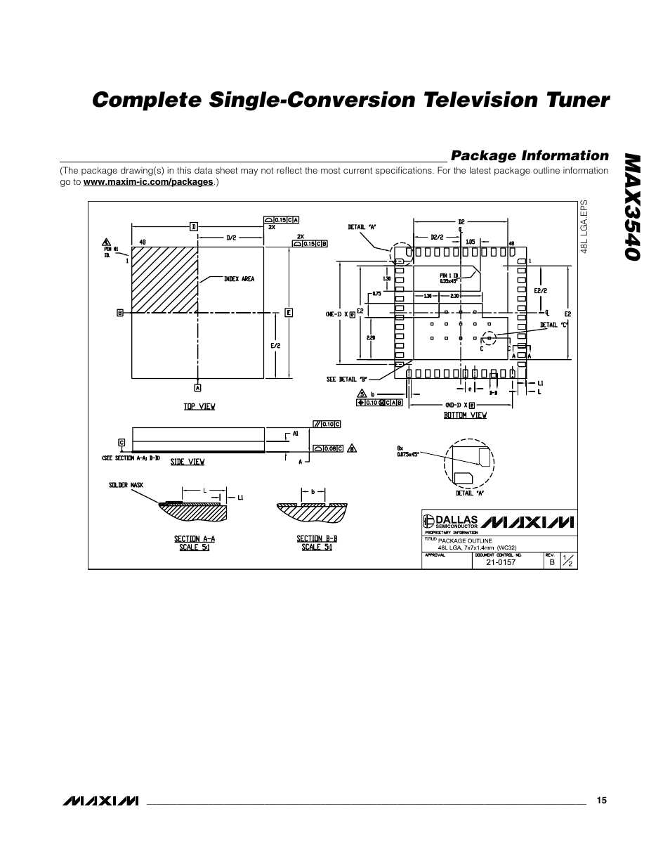 Rainbow Electronics MAX3540 User Manual | Page 15 / 16