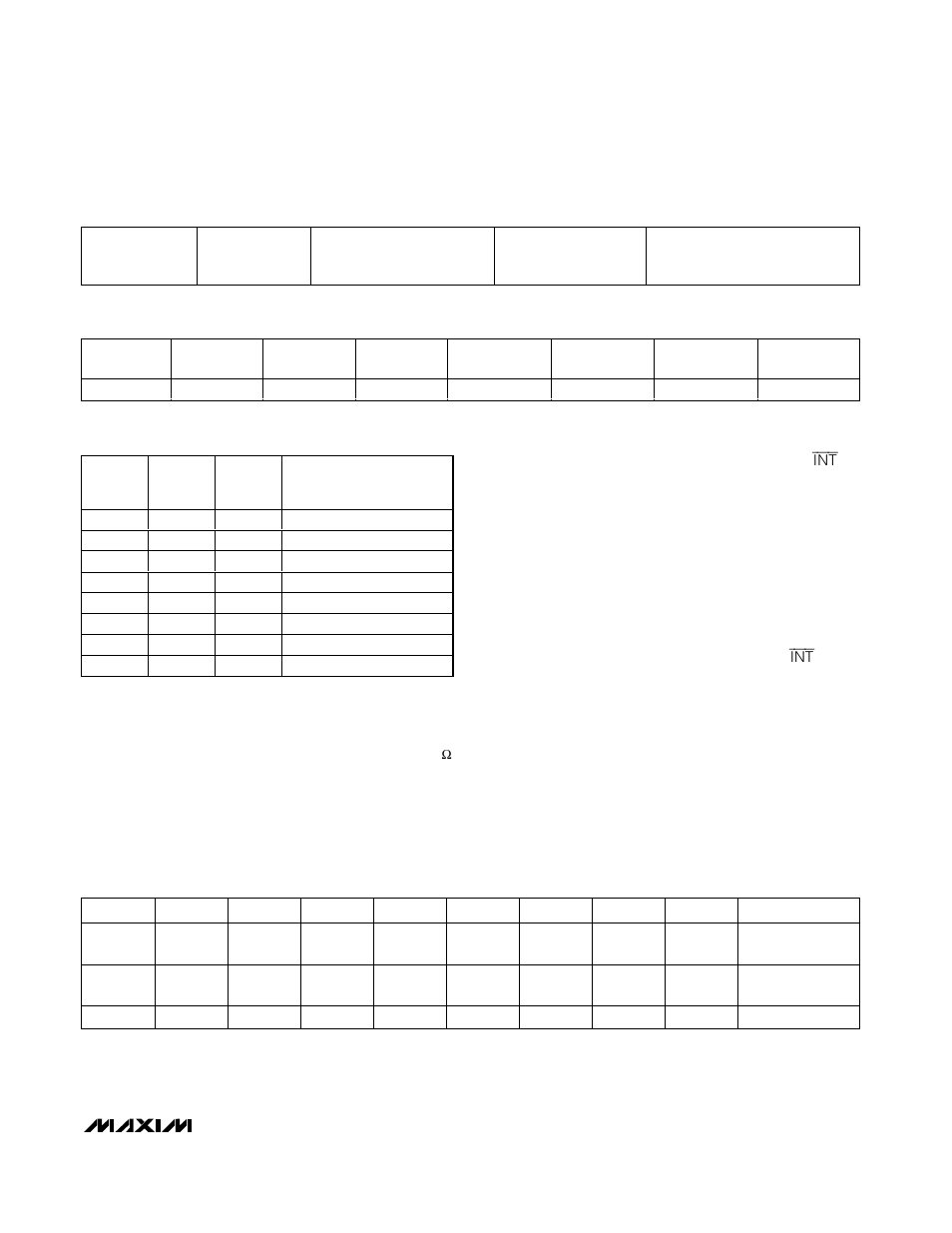 Table 9. monitor-mode setup data format, Table 11. delay settings, Table 12. lower and upper threshold data format | Rainbow Electronics MAX1362 User Manual | Page 19 / 24