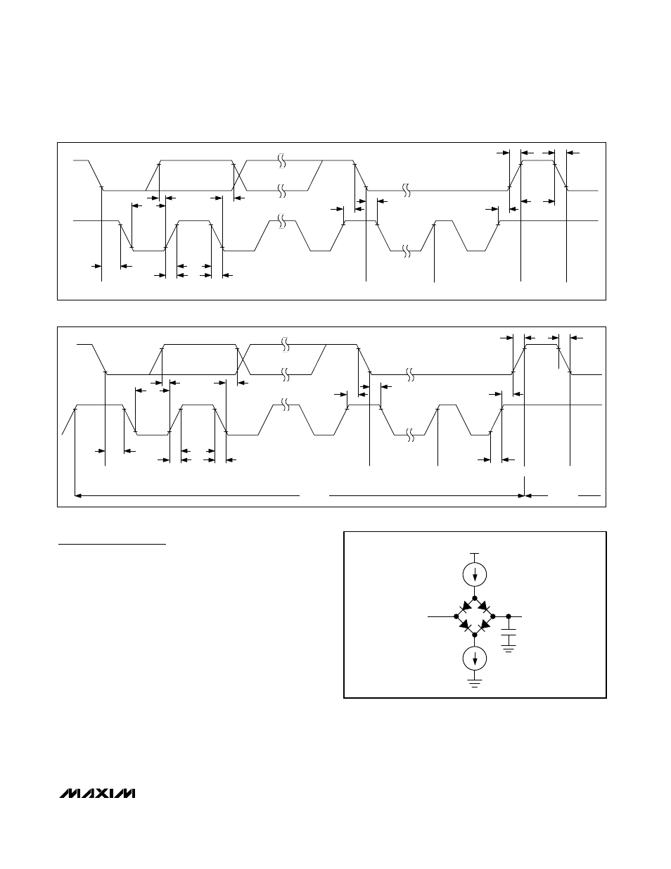 Detailed description, Figure 1a. f/s-mode 2-wire serial-interface timing, Figure 2. load circuits | Figure 1b. hs-mode 2-wire serial-interface timing | Rainbow Electronics MAX1362 User Manual | Page 9 / 24