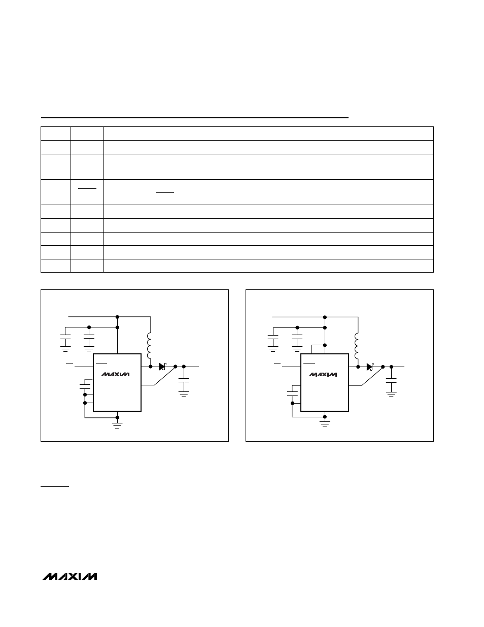 Pin description standard application circuits | Rainbow Electronics MAX607 User Manual | Page 7 / 12