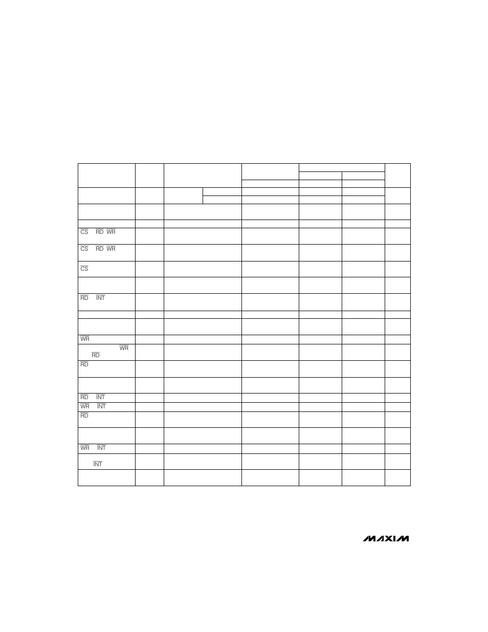 Timing characteristics | Rainbow Electronics MAX118 User Manual | Page 4 / 12