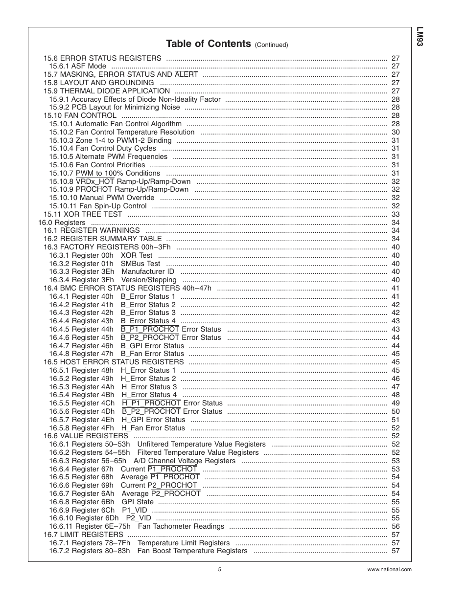 Rainbow Electronics LM93 User Manual | Page 5 / 92
