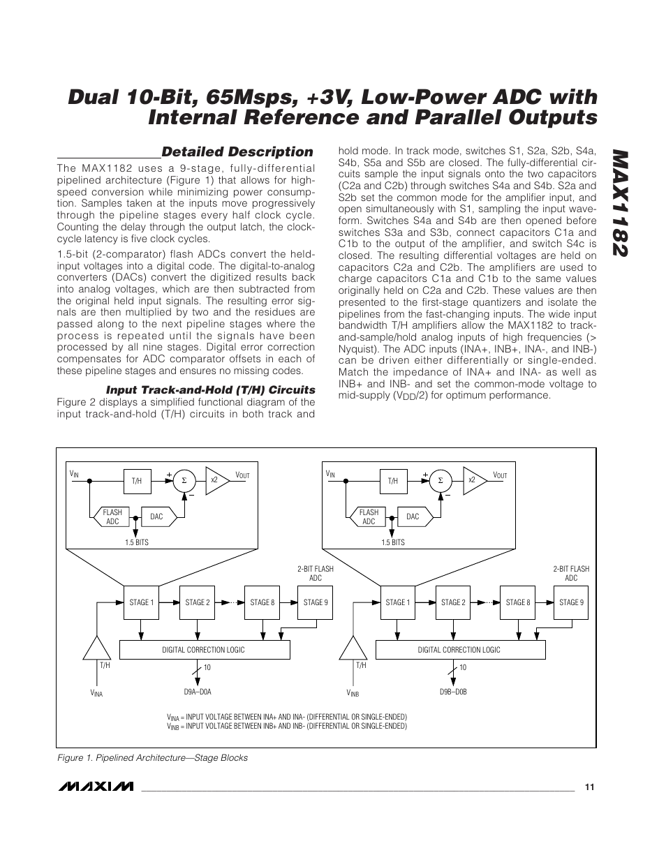 Detailed description | Rainbow Electronics MAX1182 User Manual | Page 11 / 21