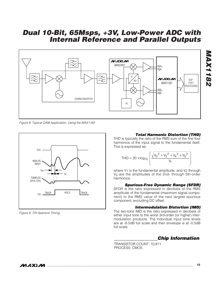 Chip information | Rainbow Electronics MAX1182 User Manual | Page 19 / 21