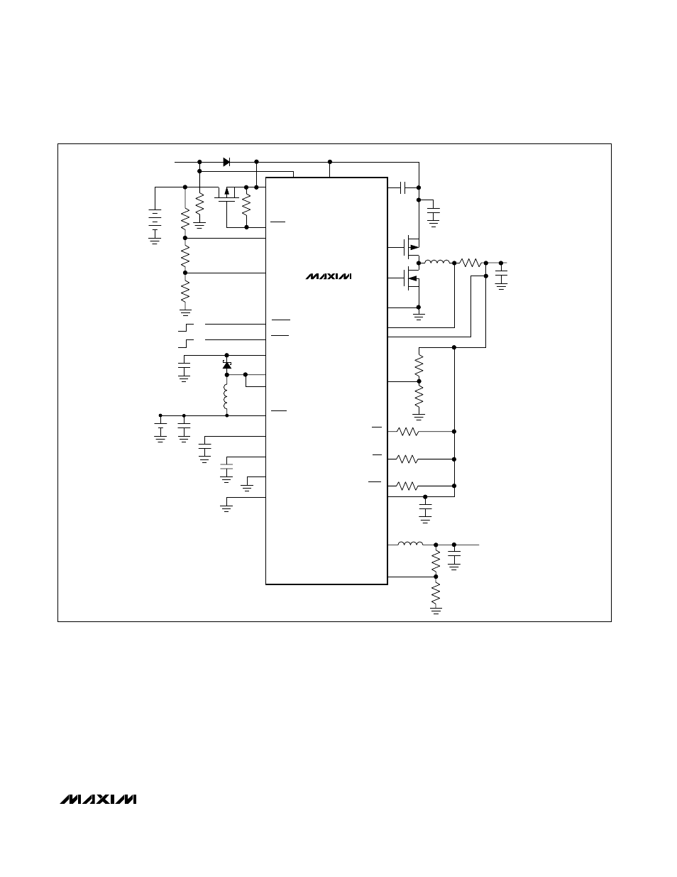 Setting the current limit, 1] where v, 0v. choose r9 to be 30k ω or less | Figure 1). the value of r, Can be calculated with the following equa- tion: r, Where v, 80mv is the current-sense threshold, and i | Rainbow Electronics MAX1774 User Manual | Page 17 / 21