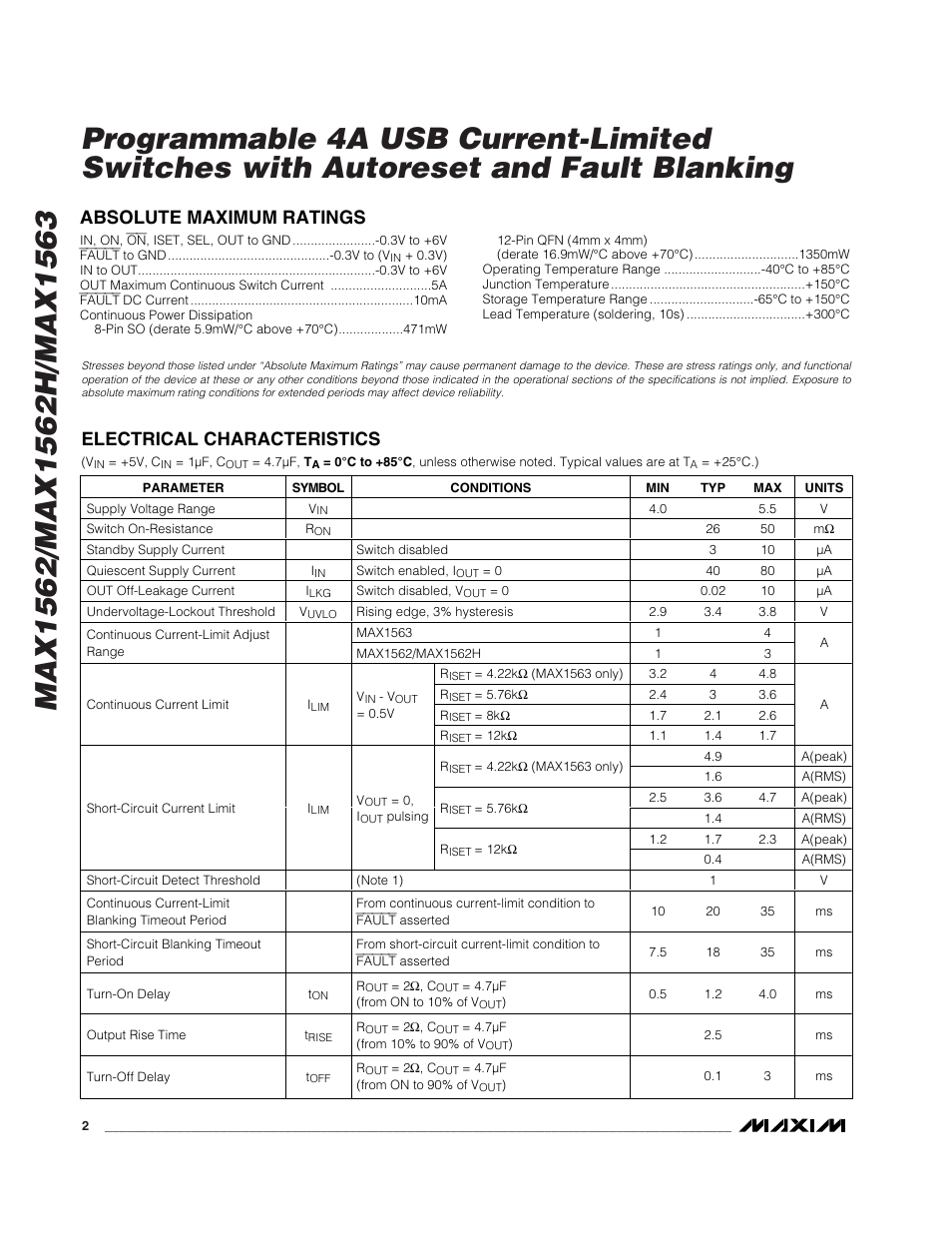 Rainbow Electronics MAX1563 User Manual | Page 2 / 12