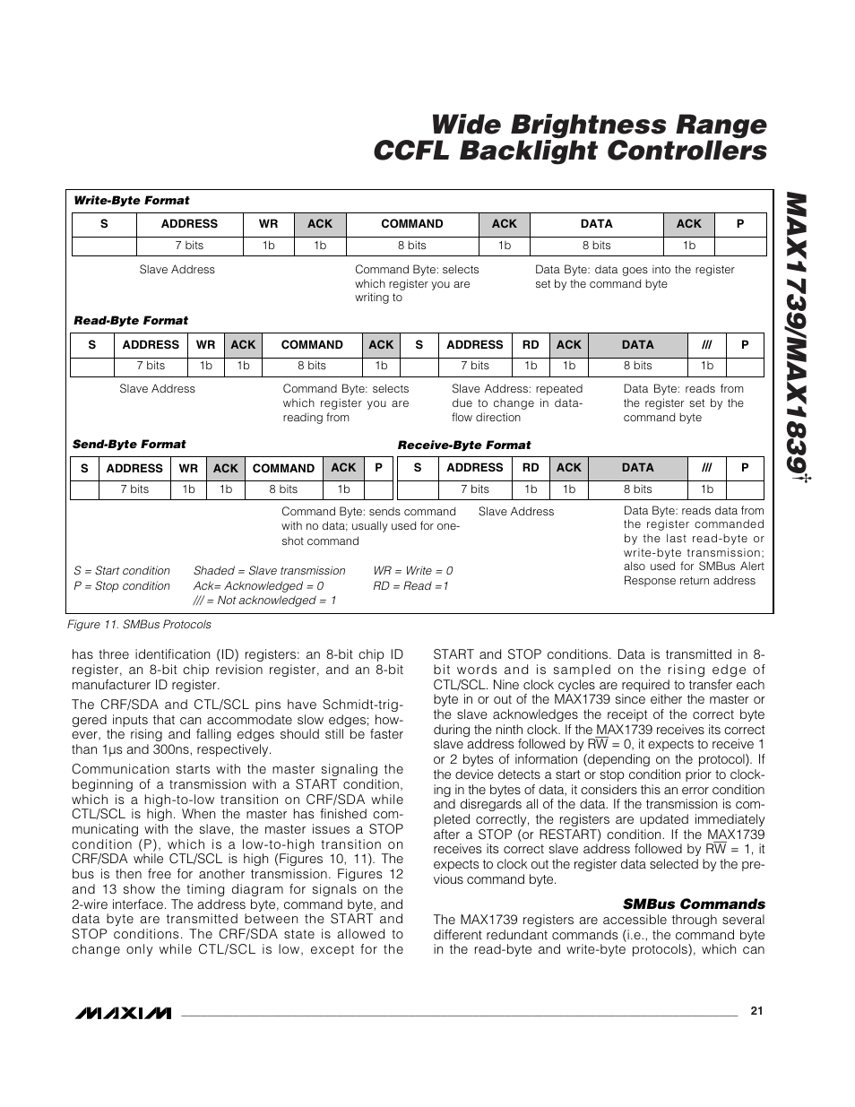 Wide brightness range ccfl backlight controllers | Rainbow Electronics MAX1839 User Manual | Page 21 / 26