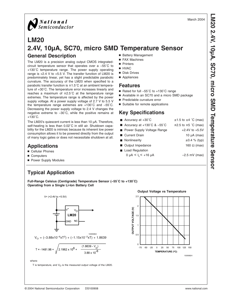 Rainbow Electronics LM20 User Manual | 9 pages