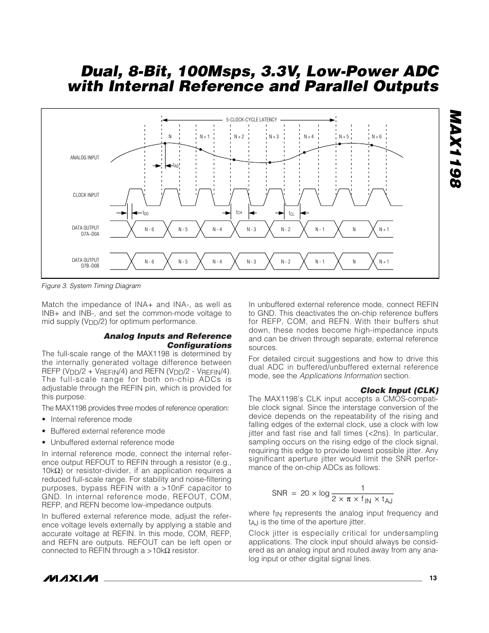 Rainbow Electronics MAX1198 User Manual | Page 13 / 22