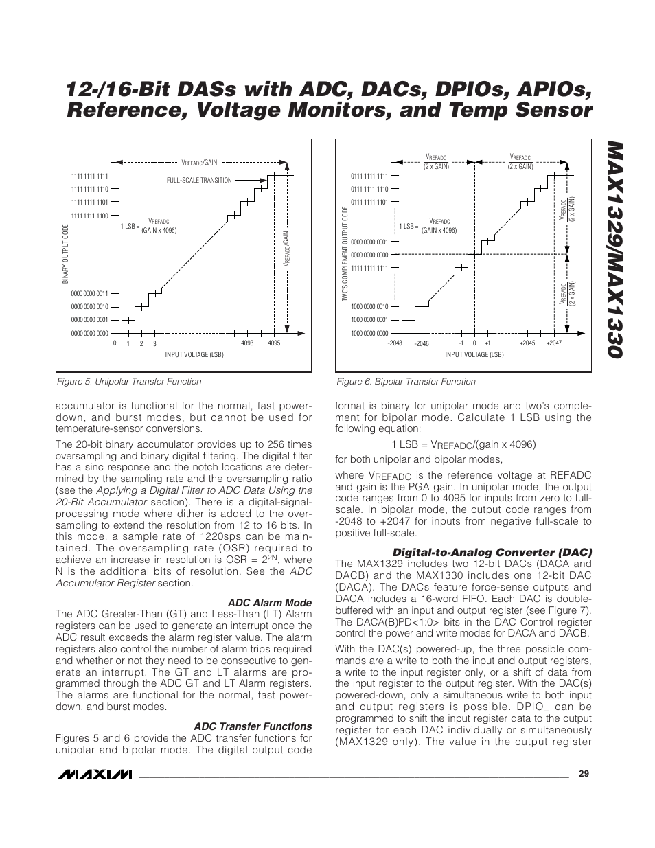 Digital-to-analog converter (dac) | Rainbow Electronics MAX1329 User Manual | Page 29 / 78