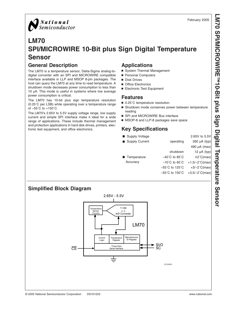 Rainbow Electronics LM70 User Manual | 14 pages