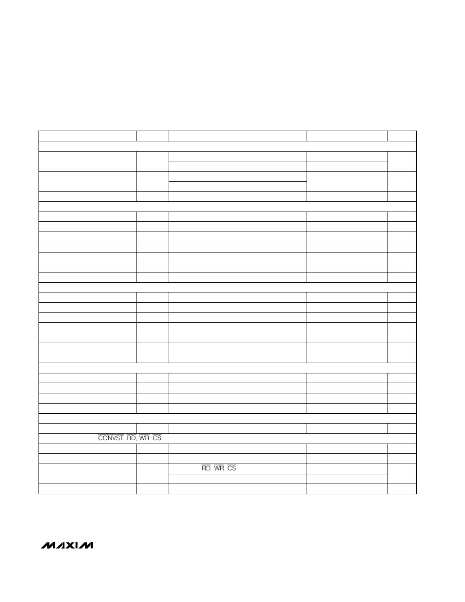 Electrical characteristics (continued) | Rainbow Electronics MAX126 User Manual | Page 3 / 16