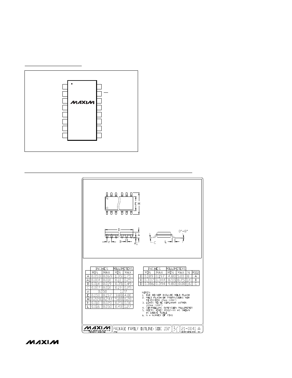 Pin configuration package information | Rainbow Electronics MAX849 User Manual | Page 15 / 16