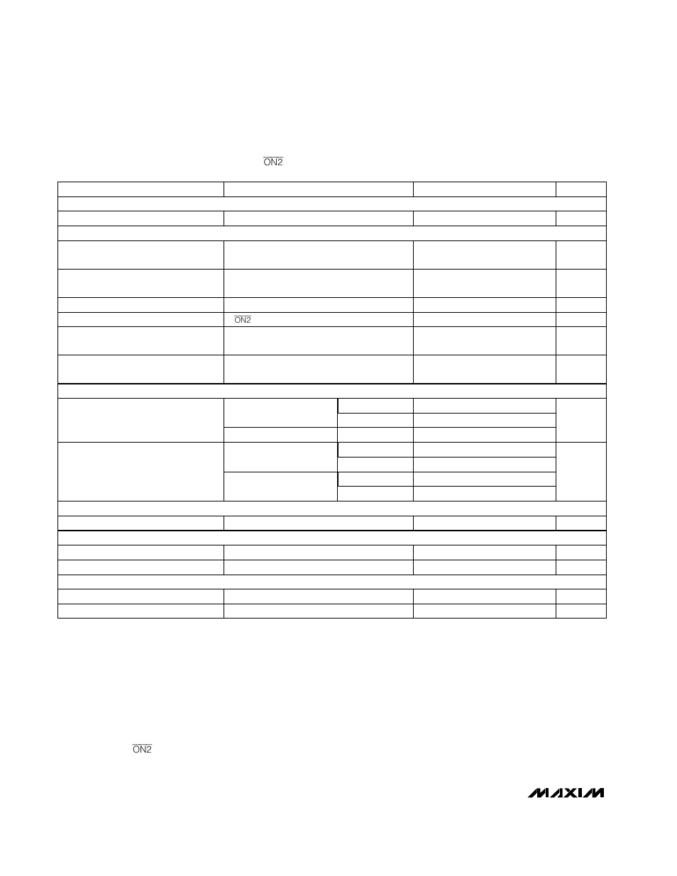 Electrical characteristics | Rainbow Electronics MAX849 User Manual | Page 4 / 16
