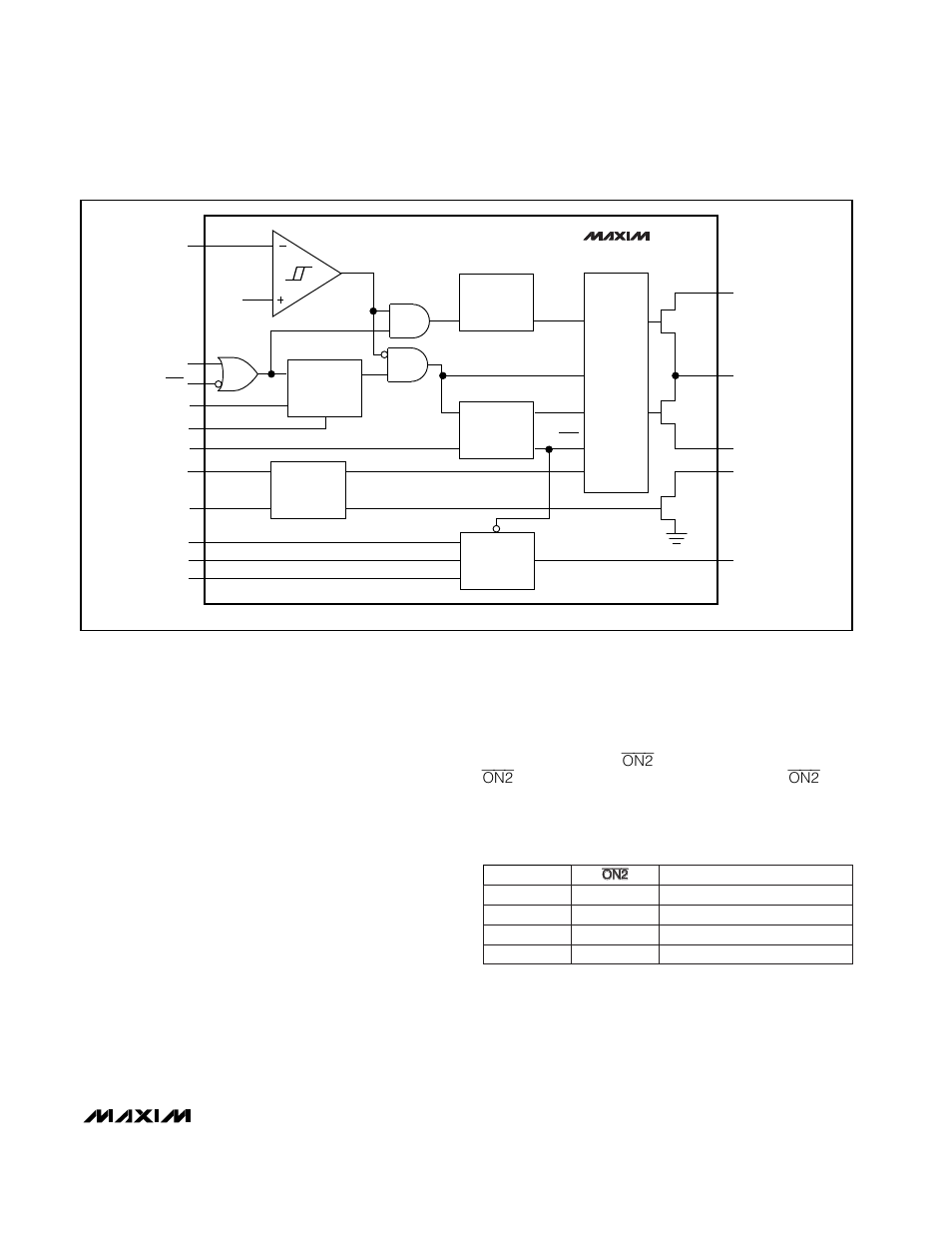 Detailed description, Table 1. on/off logic control, On/off control | Operating modes | Rainbow Electronics MAX849 User Manual | Page 9 / 16