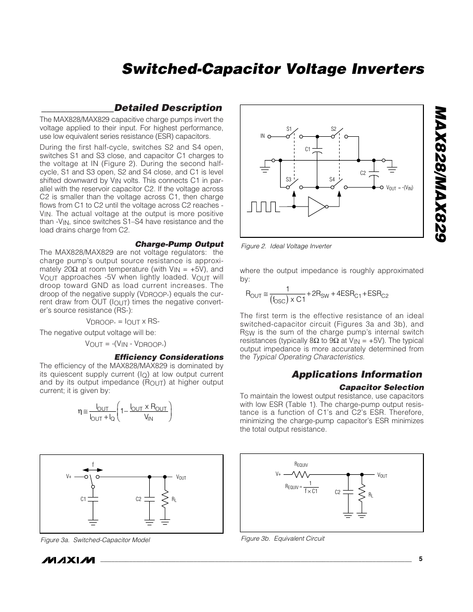 Detailed description, Applications information | Rainbow Electronics MAX829 User Manual | Page 5 / 8